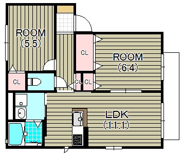 フォンテボヌールⅡ 間取り