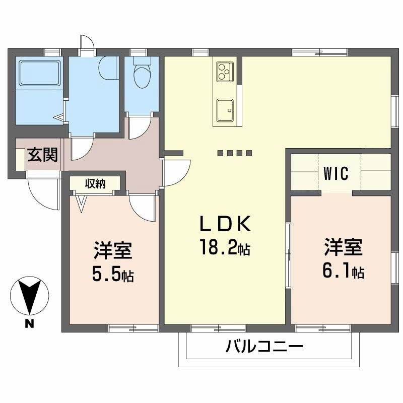 ラフォーレ野出 D棟 間取り
