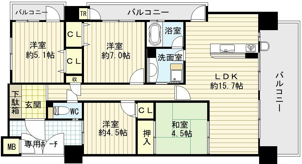 ファミールアクシス泉佐野 間取り図