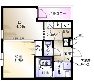 ローズステージ泉大津駅前Ⅲ番館 間取り