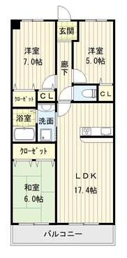 南海グリーンコート泉佐野松原 間取り図