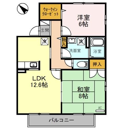 セジュール白水 Ⅱ 間取り