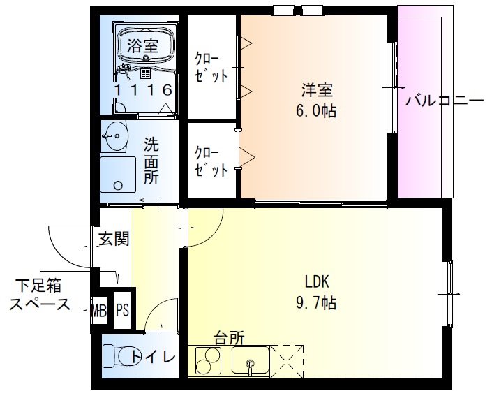 フジパレス日根野駅南Ⅰ番館 間取り