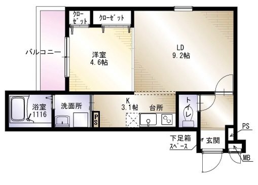 フジパレス羽倉崎駅前  間取り図