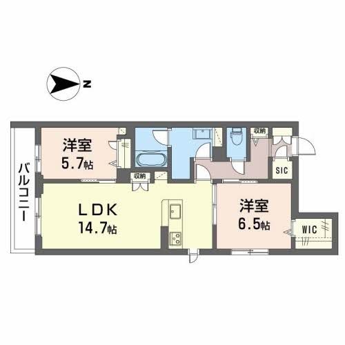 シャーメゾン　レアレア　アロハ 間取り