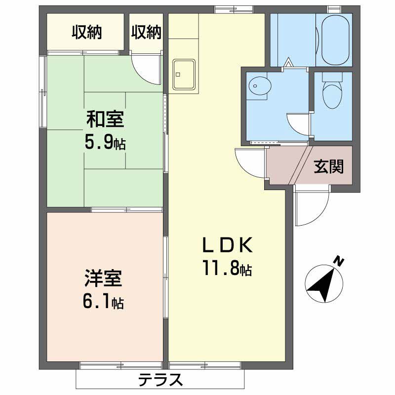 フォーレス高松　A棟 間取り