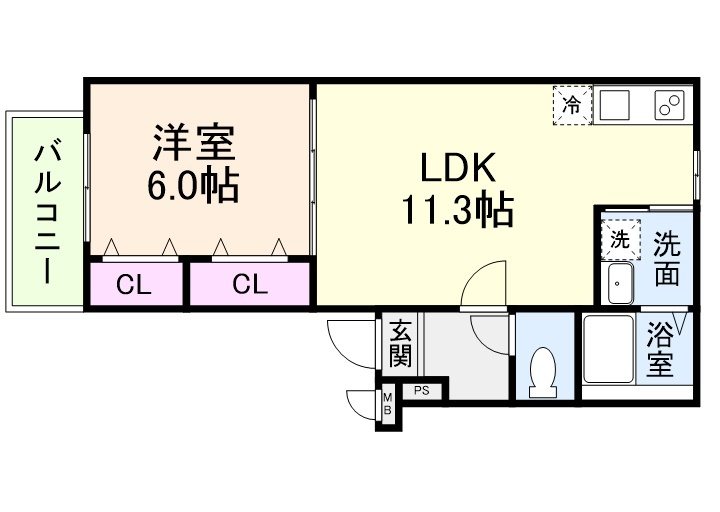 フジパレス下瓦屋 間取り