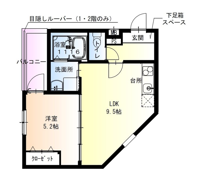 フジパレス岸和田駅前Ⅰ番館 間取り
