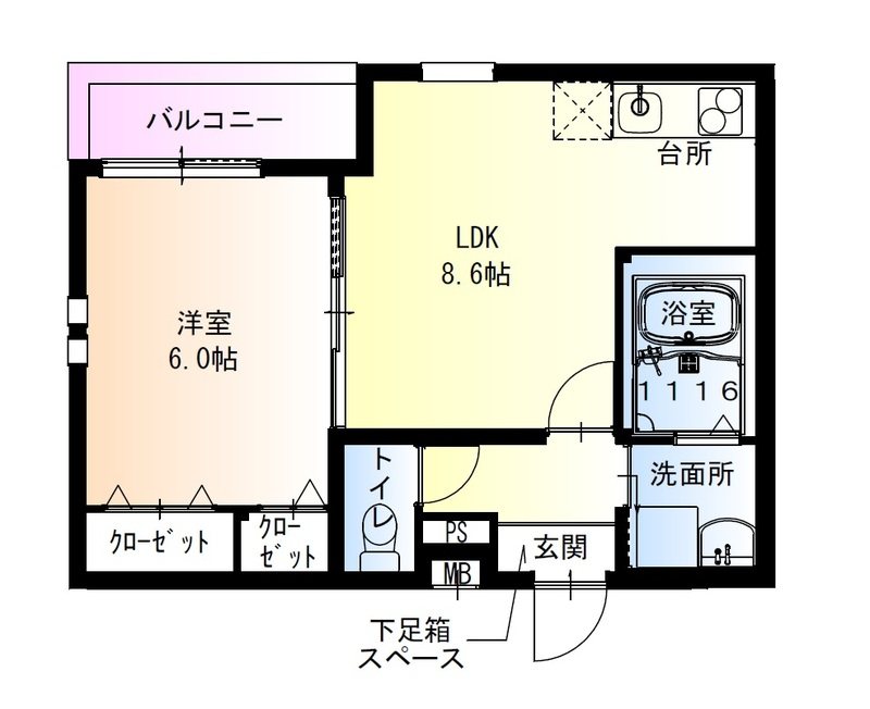 フジパレス岸和田駅前Ⅰ番館 間取り