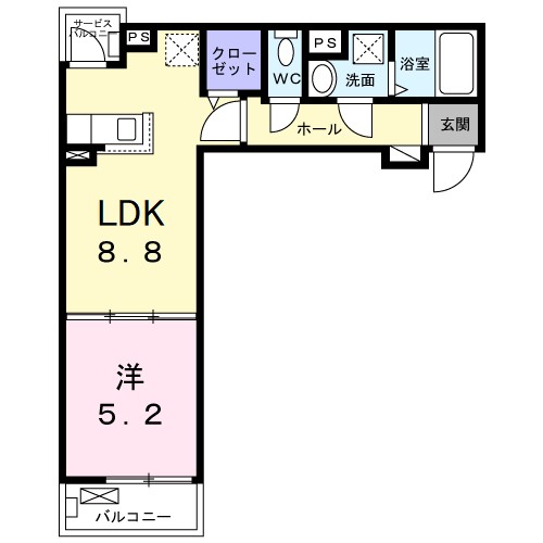 メゾンルミネ　中町 間取り