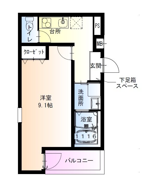フジパレス泉佐野駅西Ⅰ番館 間取り