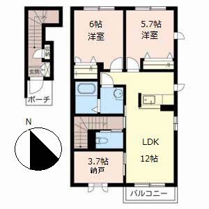 シャーメゾン千鳥 間取り図