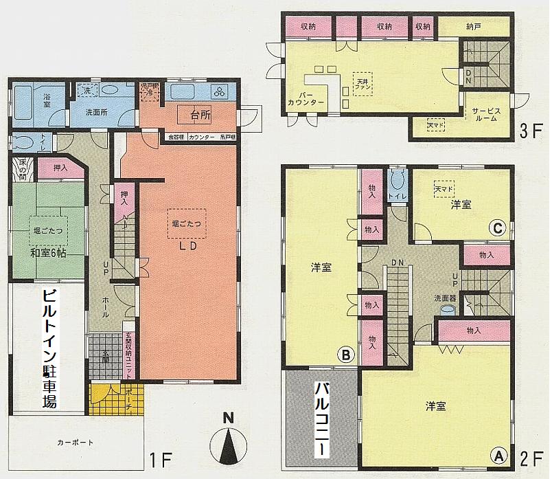 小杉町貸家 間取り図