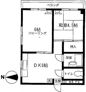 ボナンザ 303号室 間取り