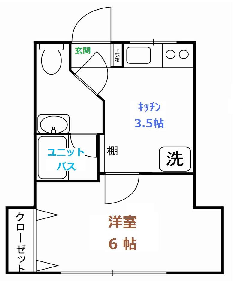 カーサ・クロカワ 202号室 間取り