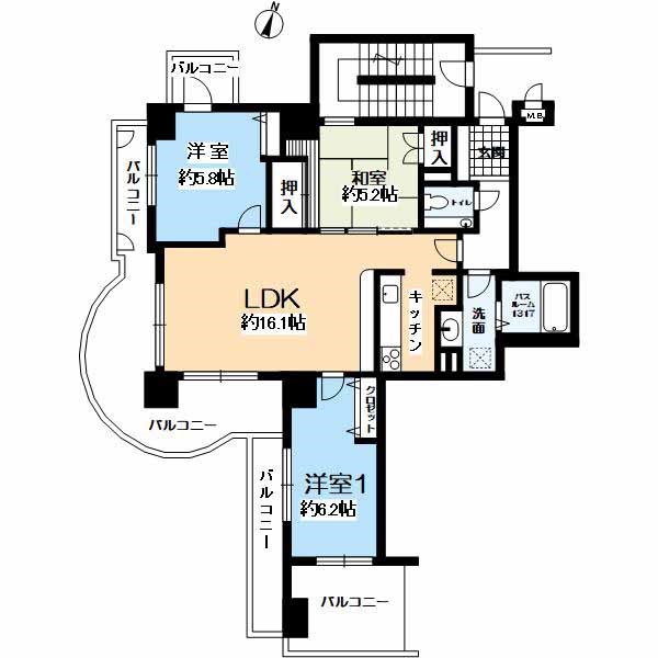 植木マンション　青森 間取り