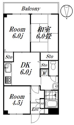 ヒルトップマンション 203号室 間取り