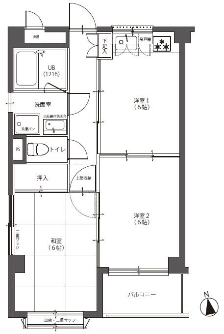クレシーダ 301号室 間取り