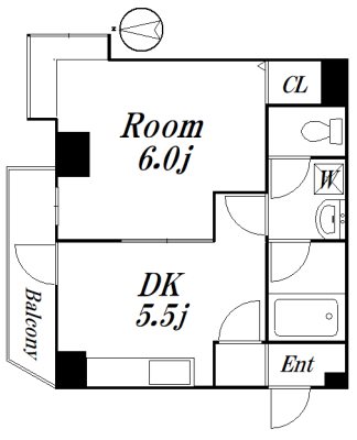メルベーユ 307号室 間取り