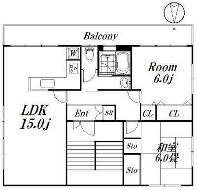 シャルム荻窪 401　募集終了号室 間取り