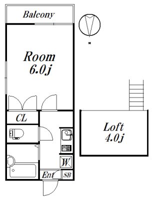 ブルーベル上井草 207　募集終了号室 間取り