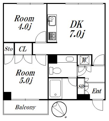 ベルエアー 104　募集終了号室 間取り
