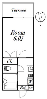 ブルーベル上井草 102　申込み有号室 間取り