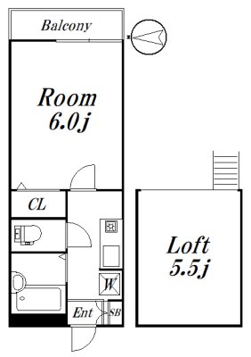 スプリングハウス 205　申込み有号室 間取り