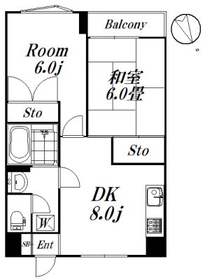 サンハイツ荻窪 102号室 間取り