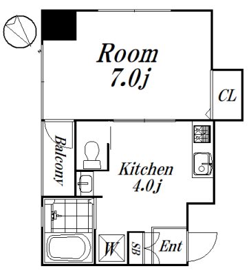 シャルム浜田山 202　募集終了号室 間取り