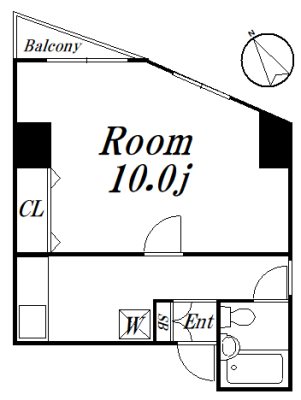 ベルメゾン西荻 405号室 間取り