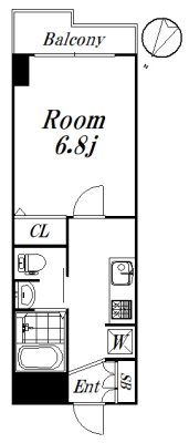 シャルム武蔵小山 403　募集終了号室 間取り