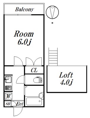 ブルーベル上井草 203　申込み有号室 間取り