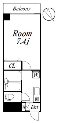 ロイヤルヒルズ 503　申込み有号室 間取り