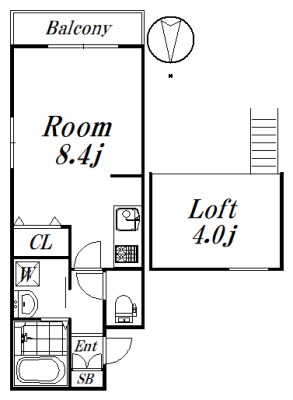 G-House 303号室 間取り