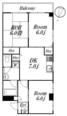 ヒルトップマンション 207　募集終了号室 間取り