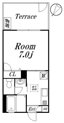 アルビレオＹ 102　先行1件あり号室 間取り