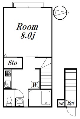 カーサＮＯＢＵ 202号室 間取り