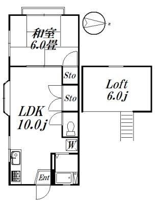 中央ビル塚田 203号室 間取り