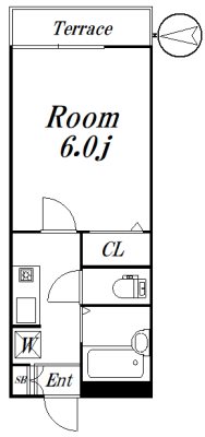 スプリングハウス 103号室 間取り