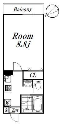 ジョーヌ上北沢 303　募集終了号室 間取り