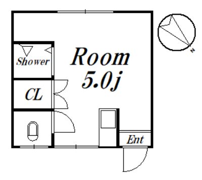 スズキコーポ 101号室 間取り
