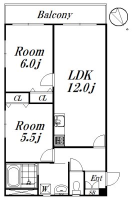 メゾンヴェルデ 201号室 間取り