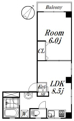 ブランニューウェイヴ 307号室 間取り