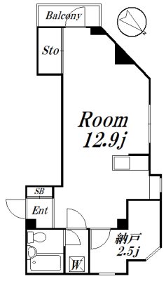 メゾンホワイト 3D　申込み有号室 間取り