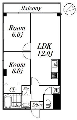 サニーコーポ高井戸東 207　募集終了号室 間取り