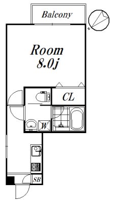 ジョーヌ上北沢 201　募集終了号室 間取り