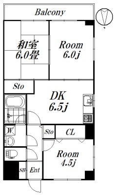 メルベーユ 206　募集終了号室 間取り