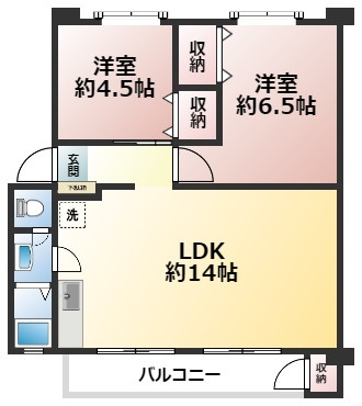 久米川駅東住宅26号棟 間取り