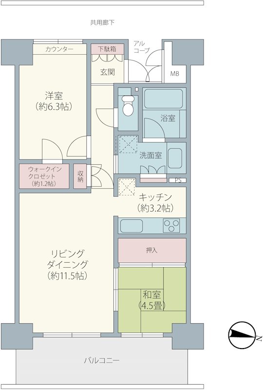 プレシオ・南ユーカリが丘 間取り